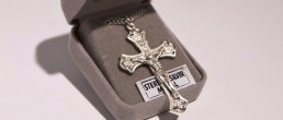 LARGE STERLING SILVER CRUCIFIX MEDAL